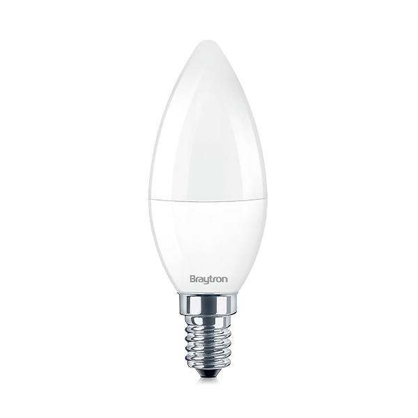 Sparset 10 X Braytron LED E14 Leuchtmittel 5W C37 3000K Warmweiß Kerzenform 450 Lumen