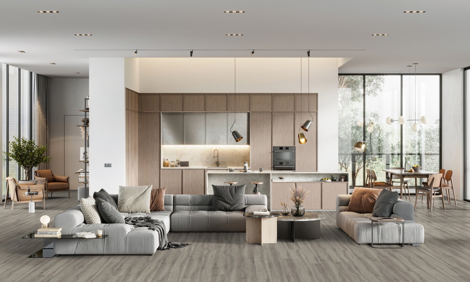Vinylboden Virtuo 30 Rigid Acoustic Baita taupe Landhausdiele 22,90 x 149,20 cm, F21156