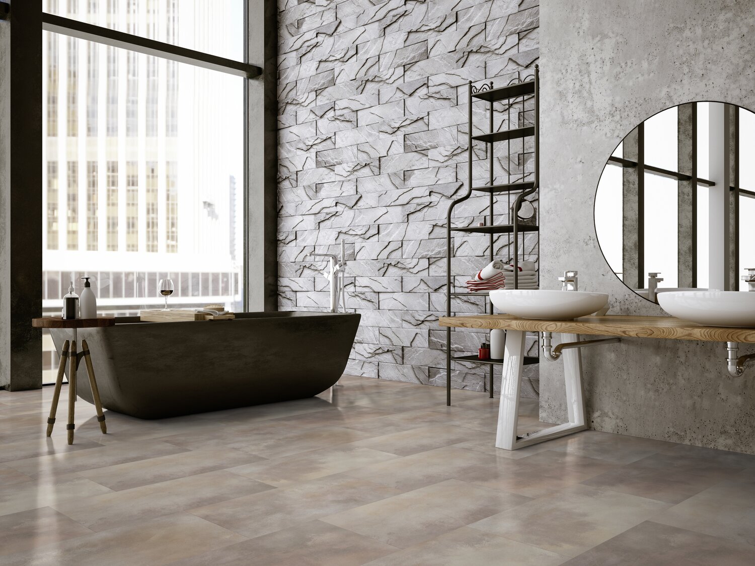 Vinylboden Virtuo 30 Rigid Acoustic Acuarela taupe  39,90 x 73,00 cm, F21132