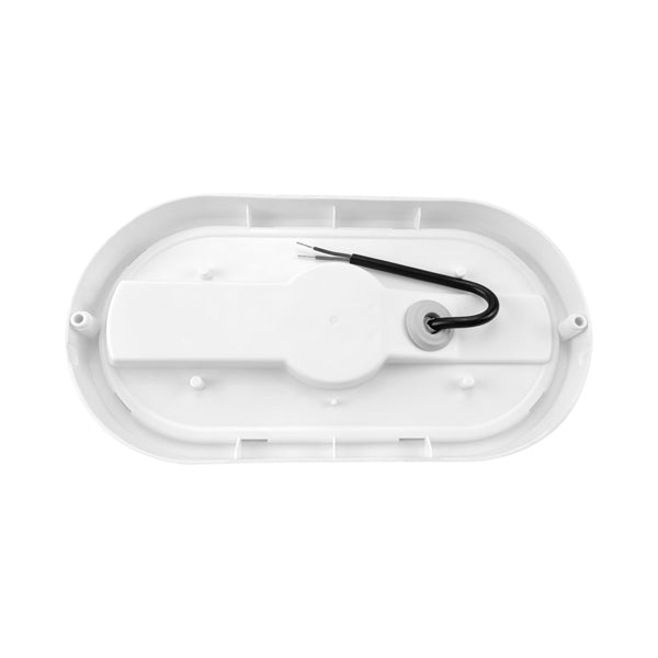 LED 18W Wand Decken Leuchte Oval Feuchtraumleuchte Weiß Außen Garage 3000K/ IP54