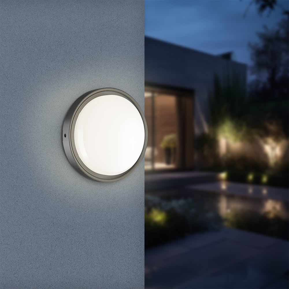Braytron moderne LED Wandleuchte Deckenleuchte Deckenlicht 12W IP65 3in1 Außenleuchte schwarz