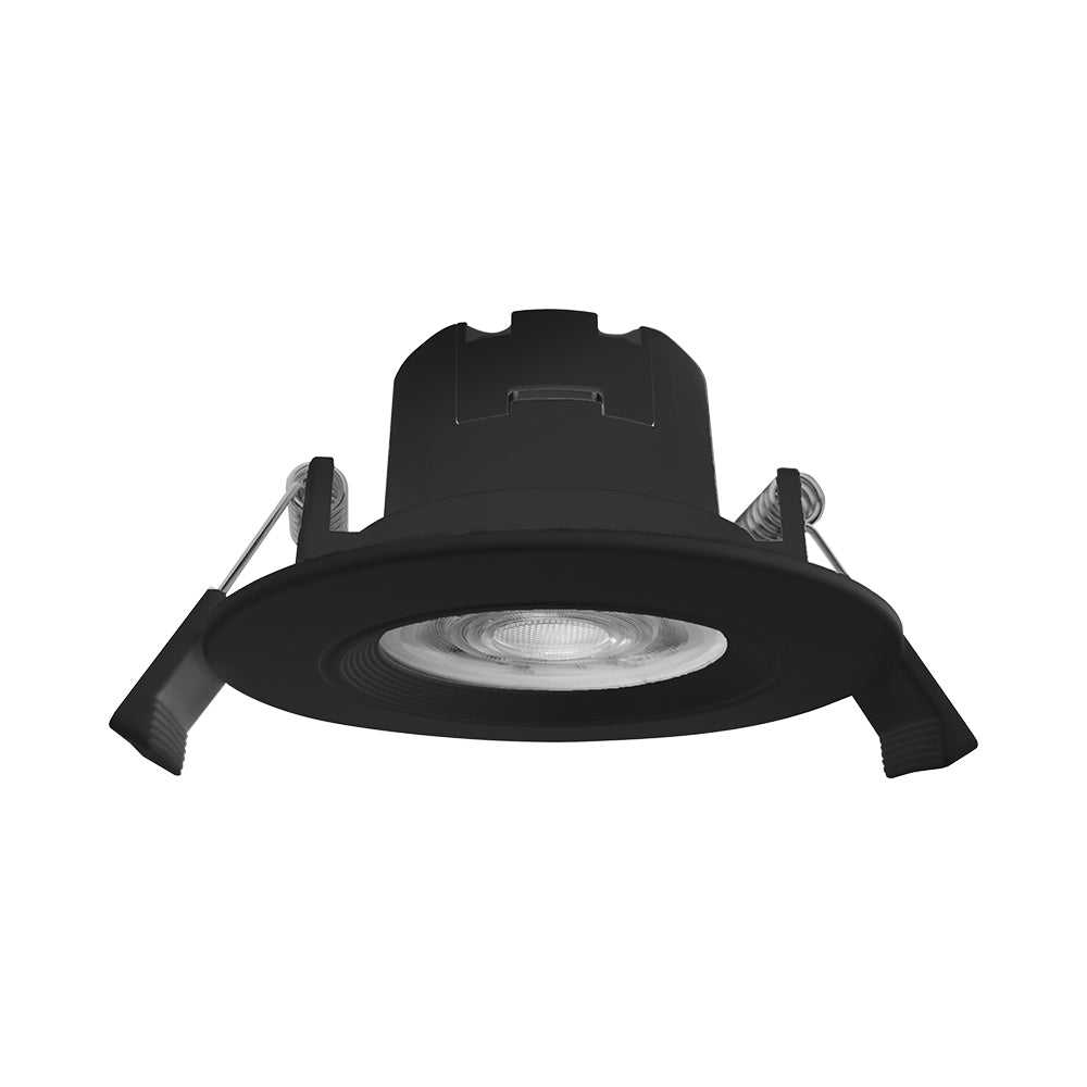 Braytron LED Einbaustrahler 7W IP54 3in1 CCT Spot 630lm Einbauleuchte Einbauspot Badezimmer Schwarz