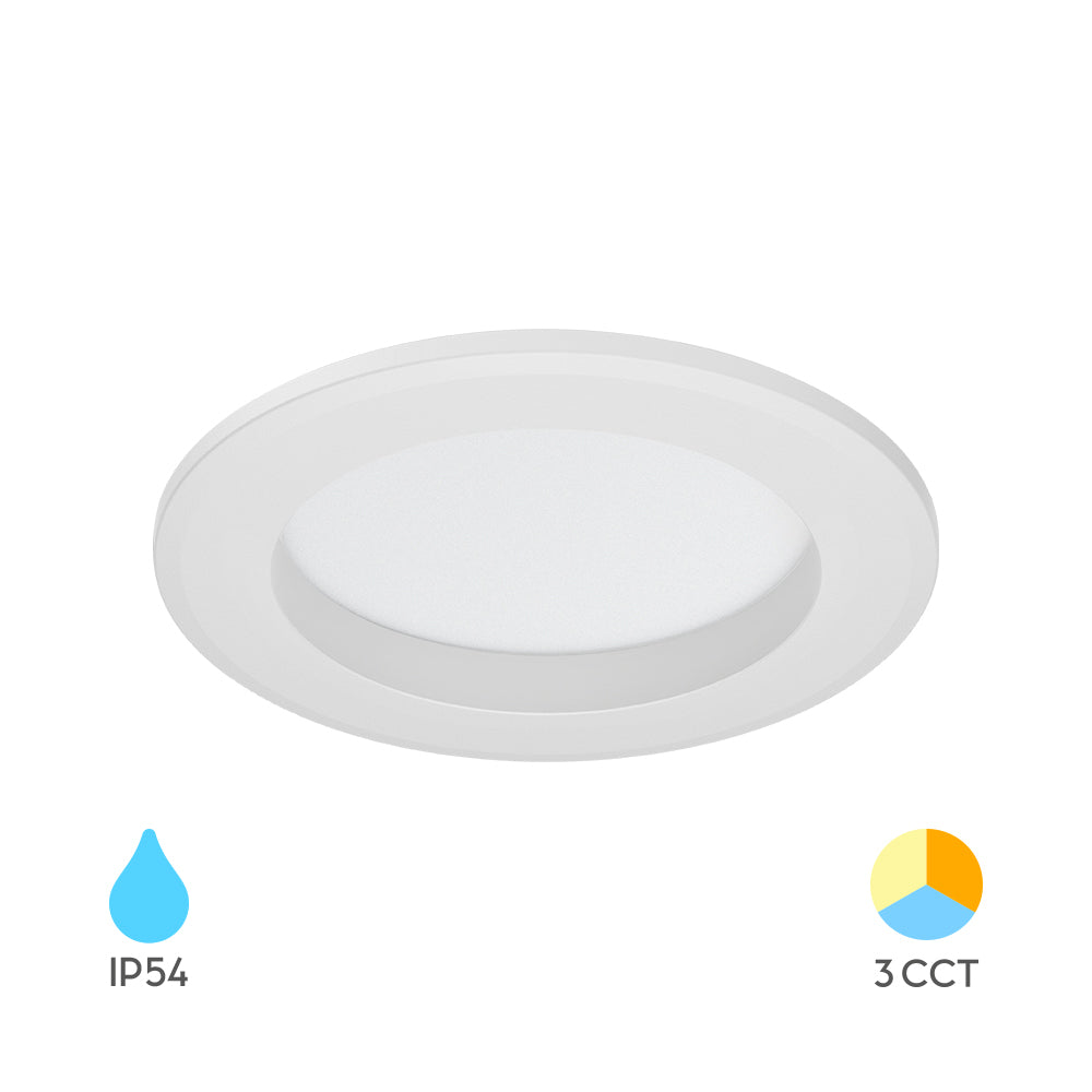Braytron LED 9W Einbaustrahler 68mm IP54 3CCT Feuchtraum Deckenstrahler Spot Badezimmer weiß