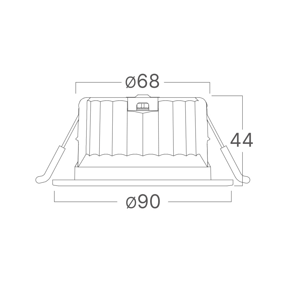 Braytron LED 9W Einbaustrahler 68mm IP54 3CCT Feuchtraum Deckenstrahler Spot Badezimmer weiß