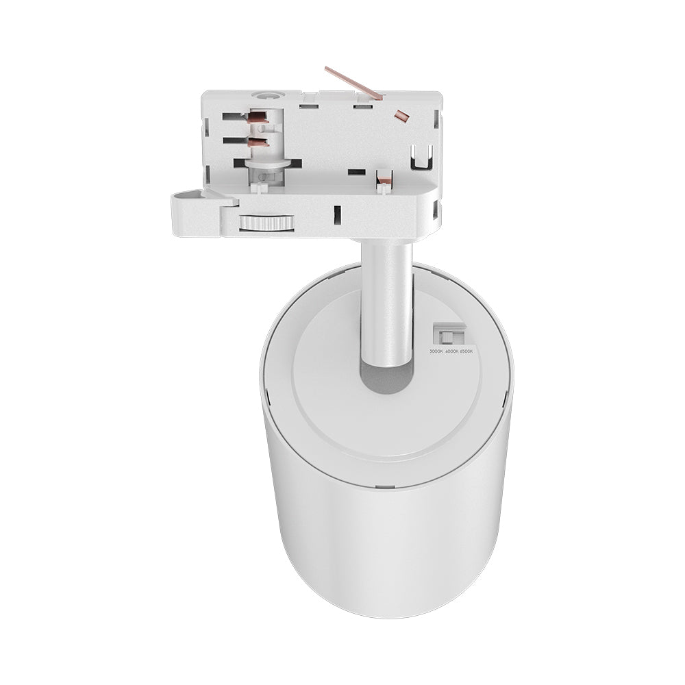 Braytron 3-Phasen LED Schienenstrahler 30W 3CCT 3000K-6000K Weiß dreh- und schwenkbar