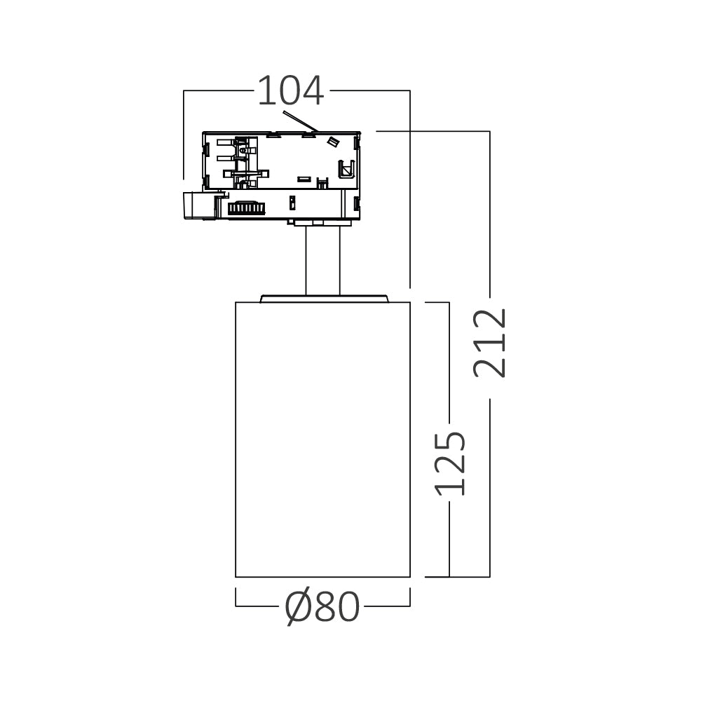 Braytron 3-Phasen LED Schienenstrahler 30W 3CCT 3000K-6000K Schwarz dreh- und schwenkbar