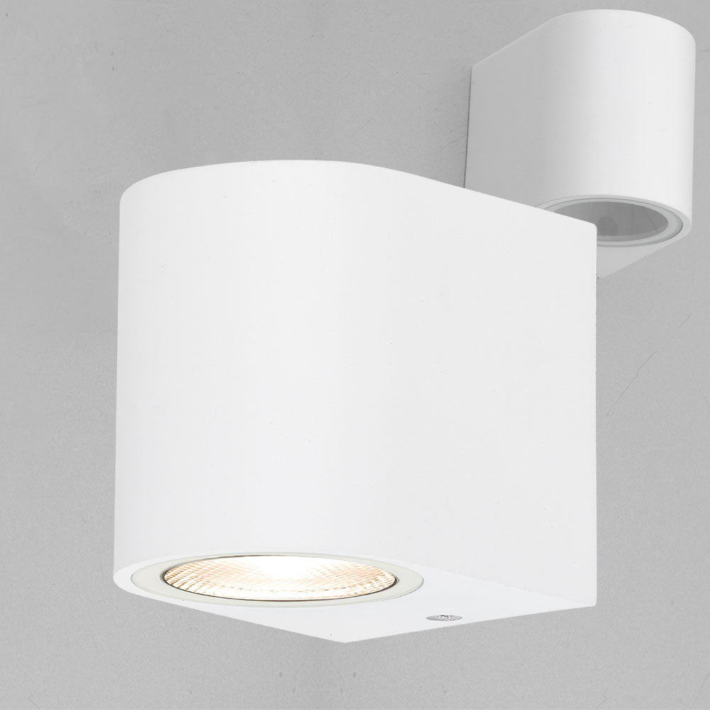 LED Wandleuchte Außen Weiß Rund GU10 Down Außenwandleuchte Wandlampe IP44