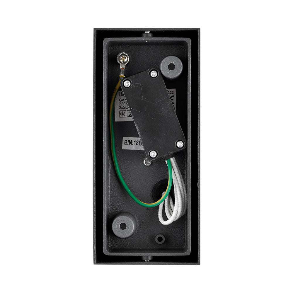 LED Wandleuchte Außen Anthrazit Rund GU10 Down &Down Außenwandleuchte Wandlampe IP44