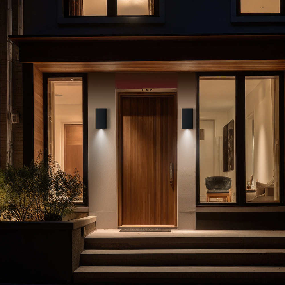 Braytron Wandleuchte Außen Anthrazit Eckig IP44 GU10 Up&Down Außenlampe Wandlicht Terasse