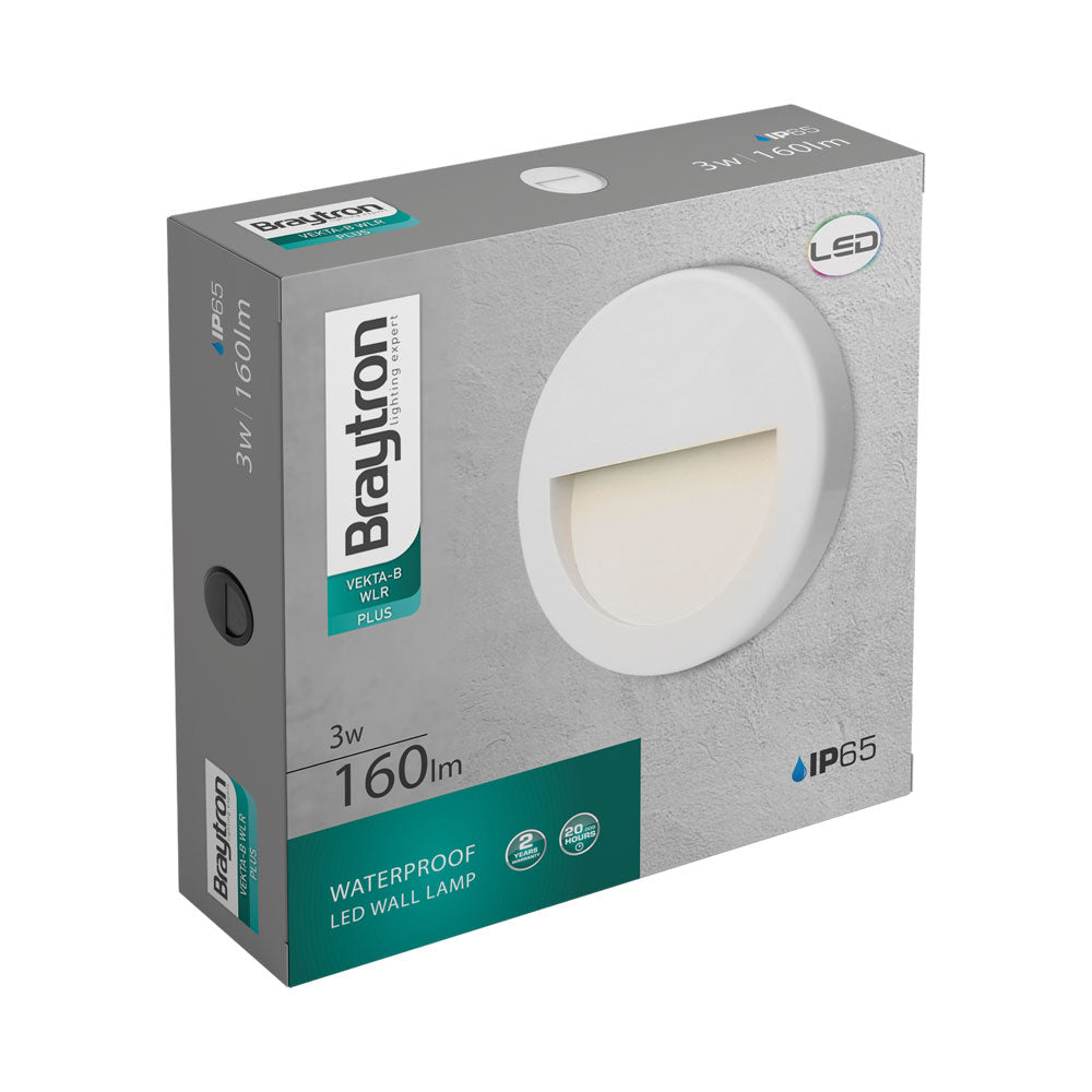 3W LED Treppenlicht Treppenbeleuchtung Treppenleuchte Stufenlicht Stufen Leuchte Rund Schwarz