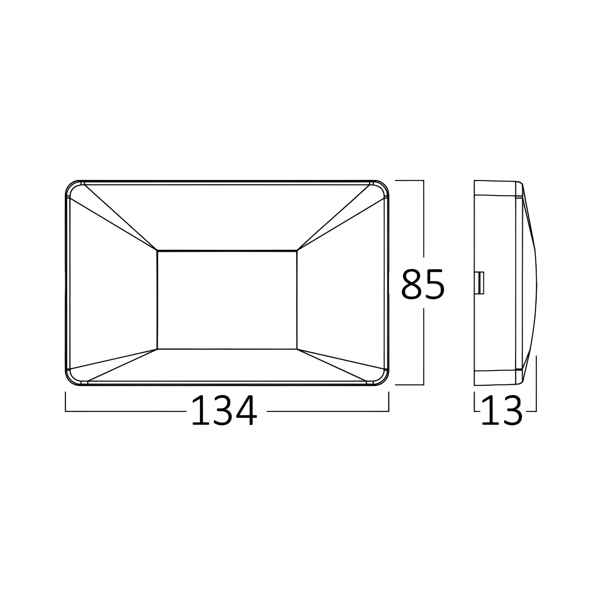 Braytron Vekta LED-Treppenleuchte 3W 3in1 CCT eckig IP65 – Schwarz