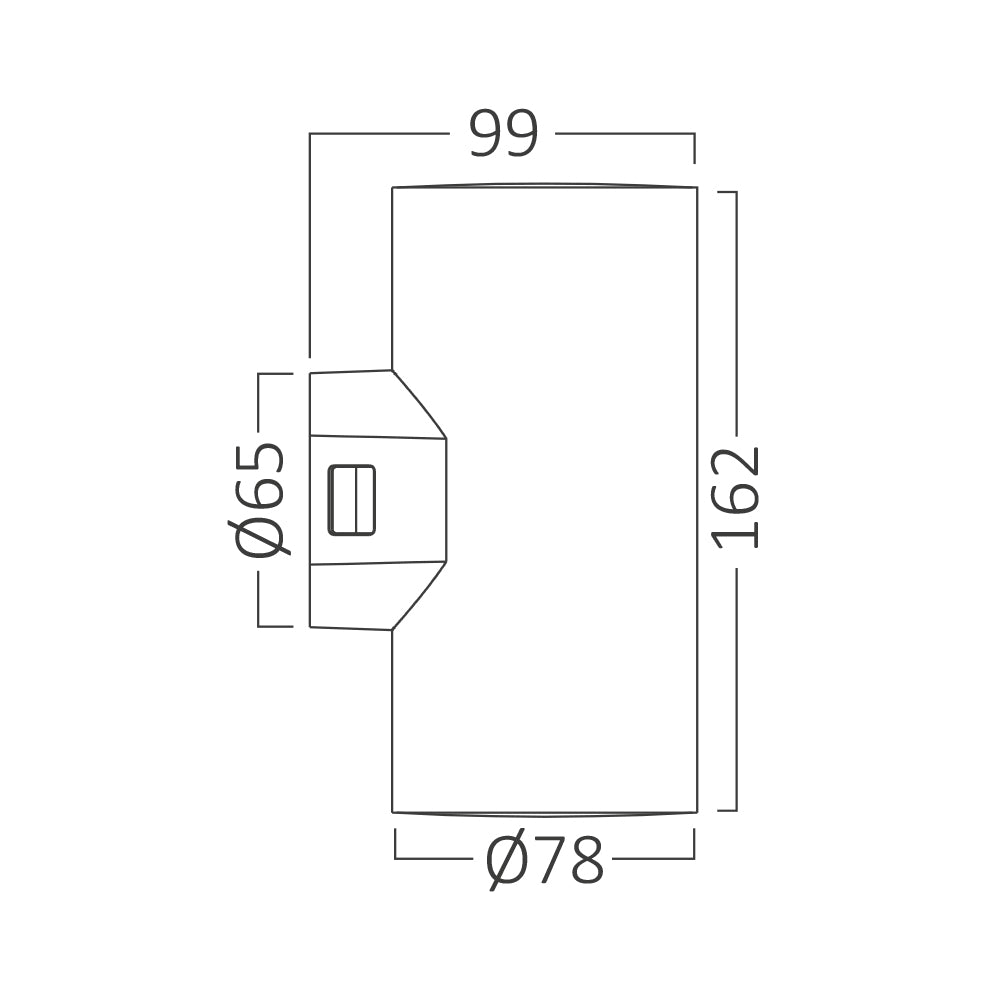 LED Wandleuchte Außen Zylinder Rund 2X 9W IP65 3in1 Up&Down Außenlampe Wandlicht