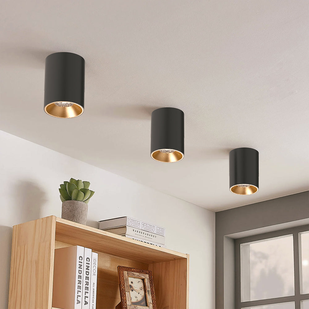 LED Aufbaustrahler Deckenleuchte 230V Aufbauleuchte Aufputz Aufbauspot GU10 Gold