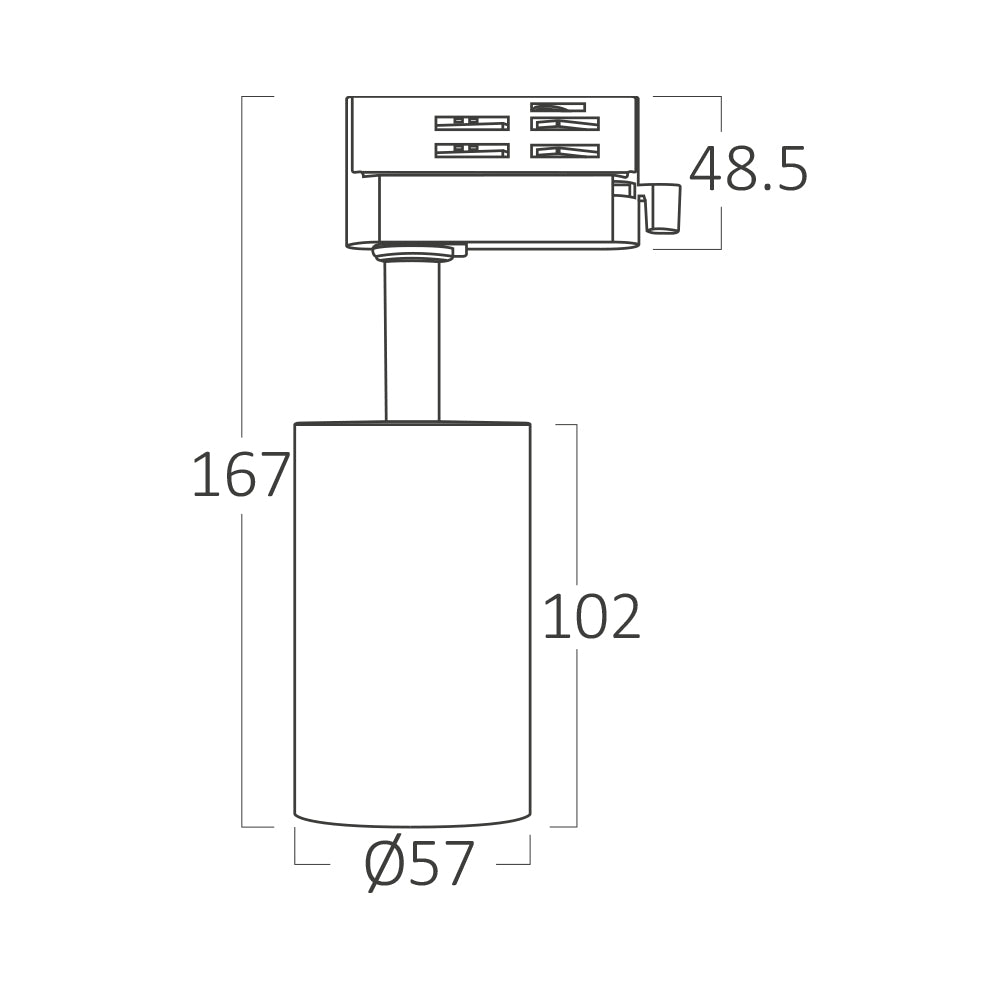 Braytron 3-Phasen LED Schienenstrahler weiß Stromschienen Spot drehbar schwenkbar GU10 Fassung