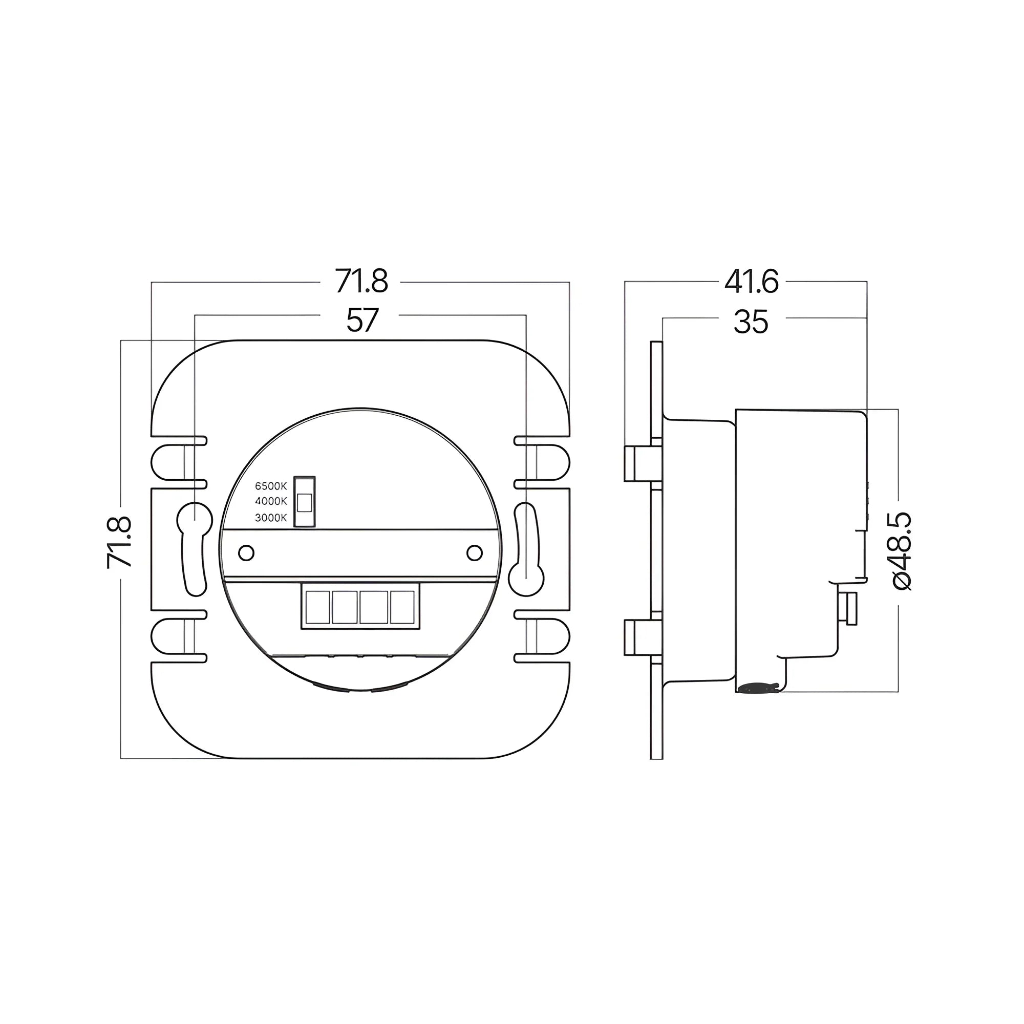 Braytron LED Treppen- und Stufenleuchte 2W 3CCT Wandeinbau IP20 – Silber