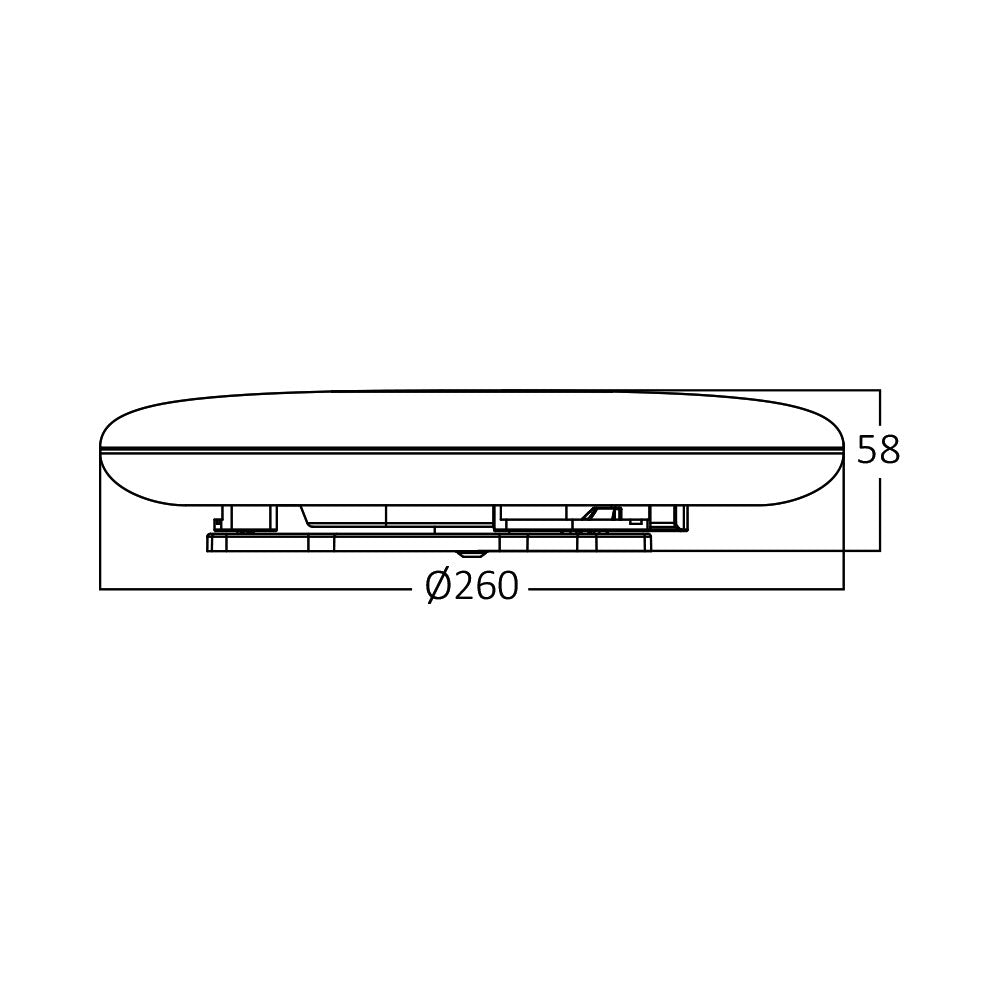 LED Deckenleuchte Deckenlicht Rund 20W 26cm Badezimmer Küche Flur Neutralweiß 4000K IP44