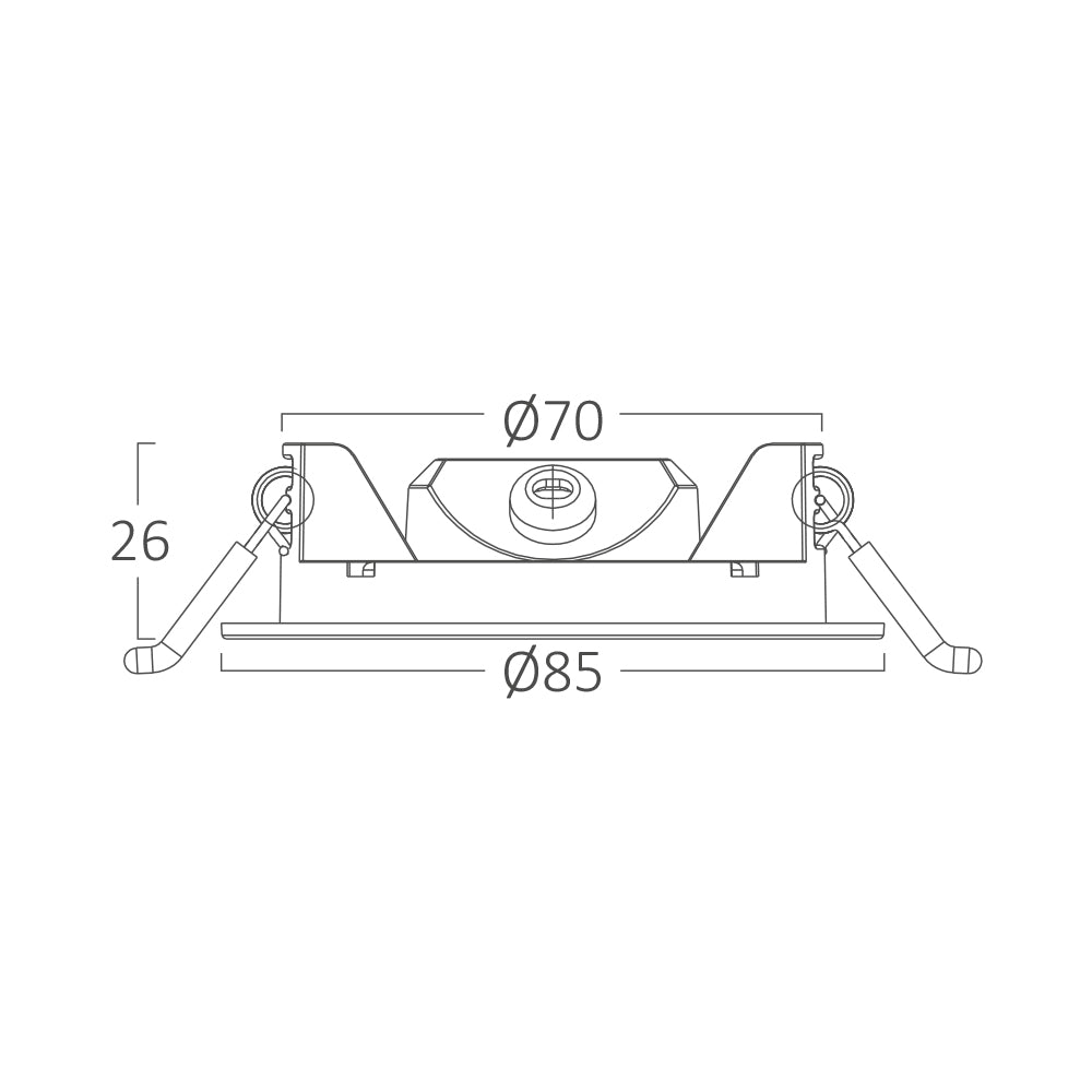 Braytron Dimmbar LED Einbauspot Einbaustrahler Deckenstrahler 4W 68mm 6500K Flach Dünn IP40