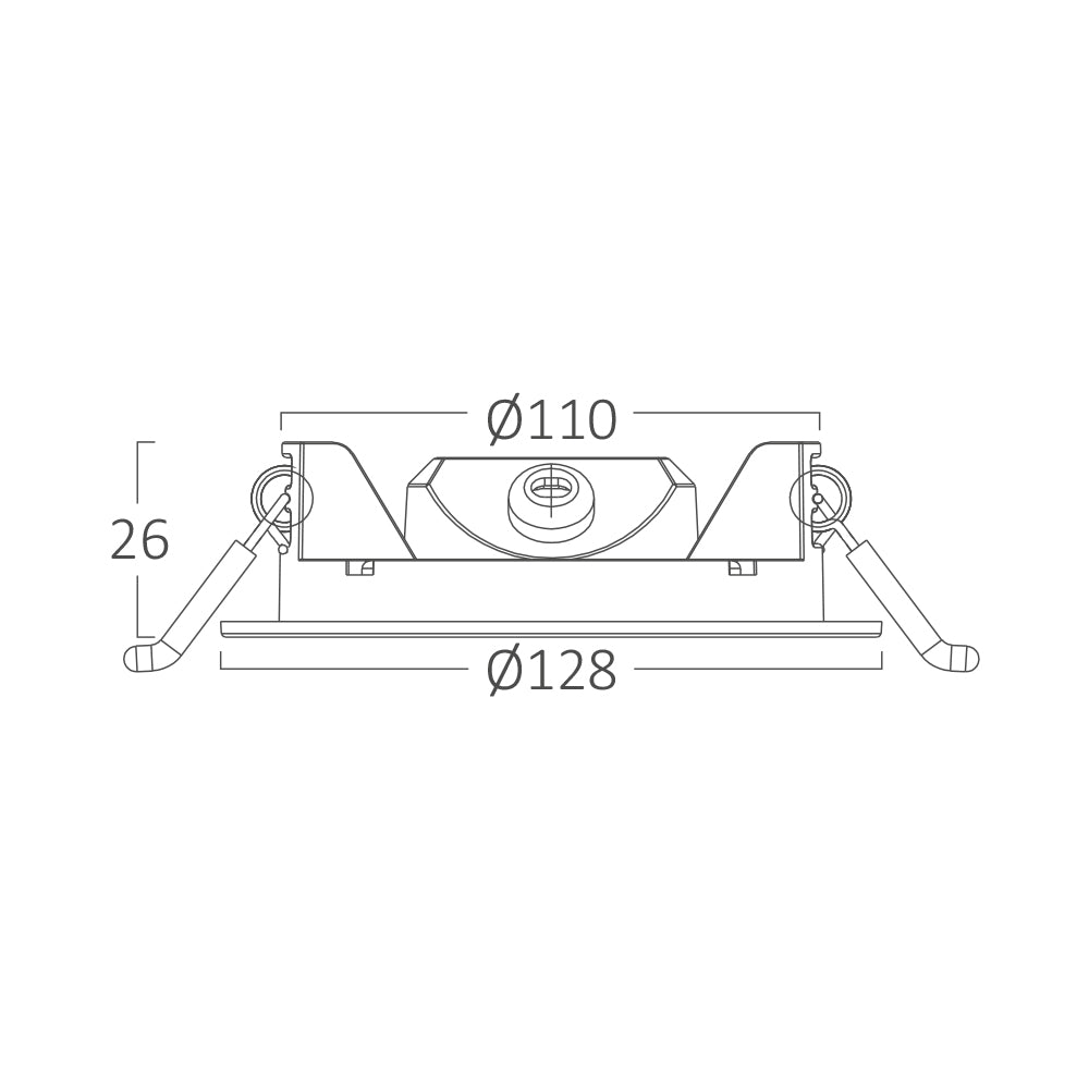 6W LED Panel Dimmbar Einbauspot Einbaustrahler Deckenstrahler Flach IP40 4in1 CCT 3in1