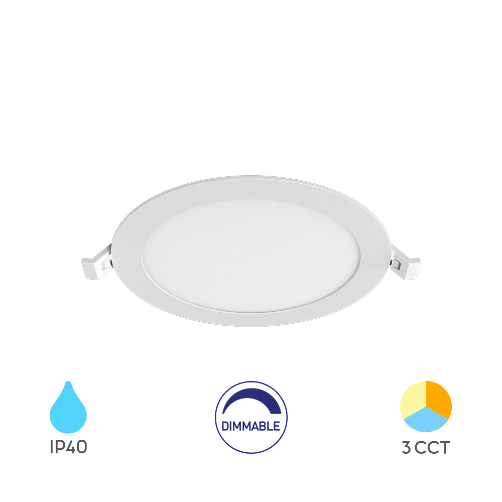 Braytron 12W LED Panel Dimmbar Einbauspot Einbaustrahler Deckenstrahler Flach IP40 CCT 3in1