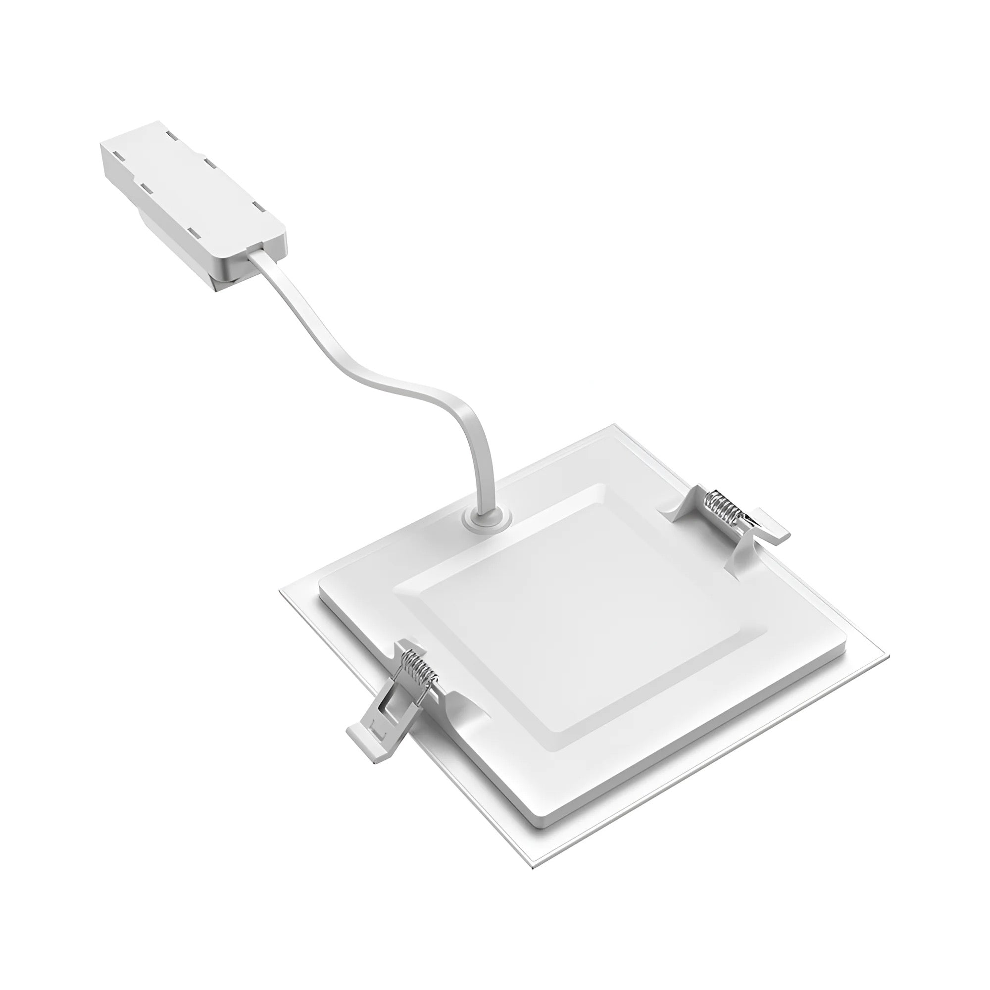 Braytron LED-Einbaupanel 3W 3CCT eckig 90 mm ultraflach – Weiß