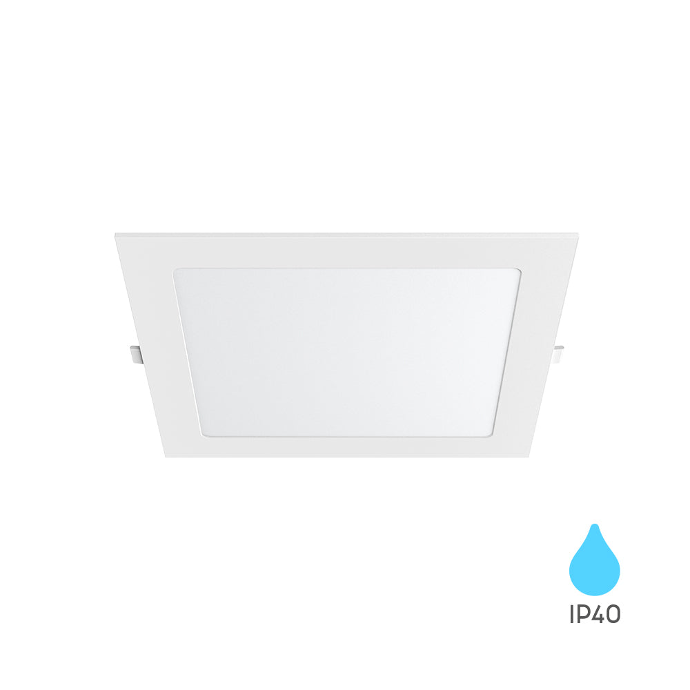 Braytron LED Eckige Panel Einbaustrahler Einbauleuchte Flach 12W 4000K Neutralweiß 230V Unterputz