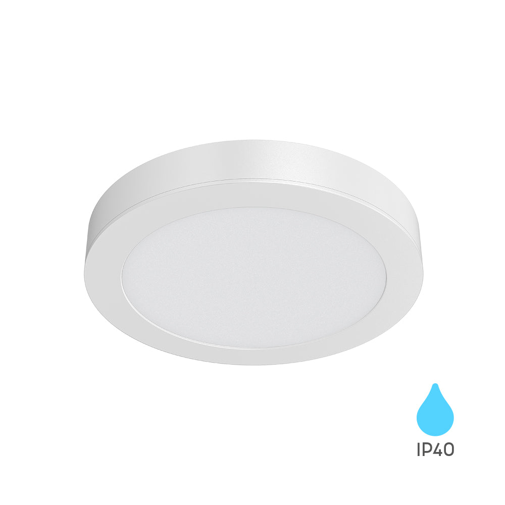 Braytron LED Deckenleuchte 12W Ø17cm Flach rund Weiß Deckenlampe Deckenlicht Flur WC hell 6500K