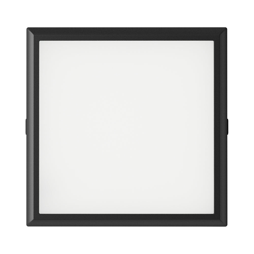 Braytron LED Panel Deckenleuchte Deckenlicht Eckig Flach 20W Wohnzimmer Kinderzimmer IP40 schwarz