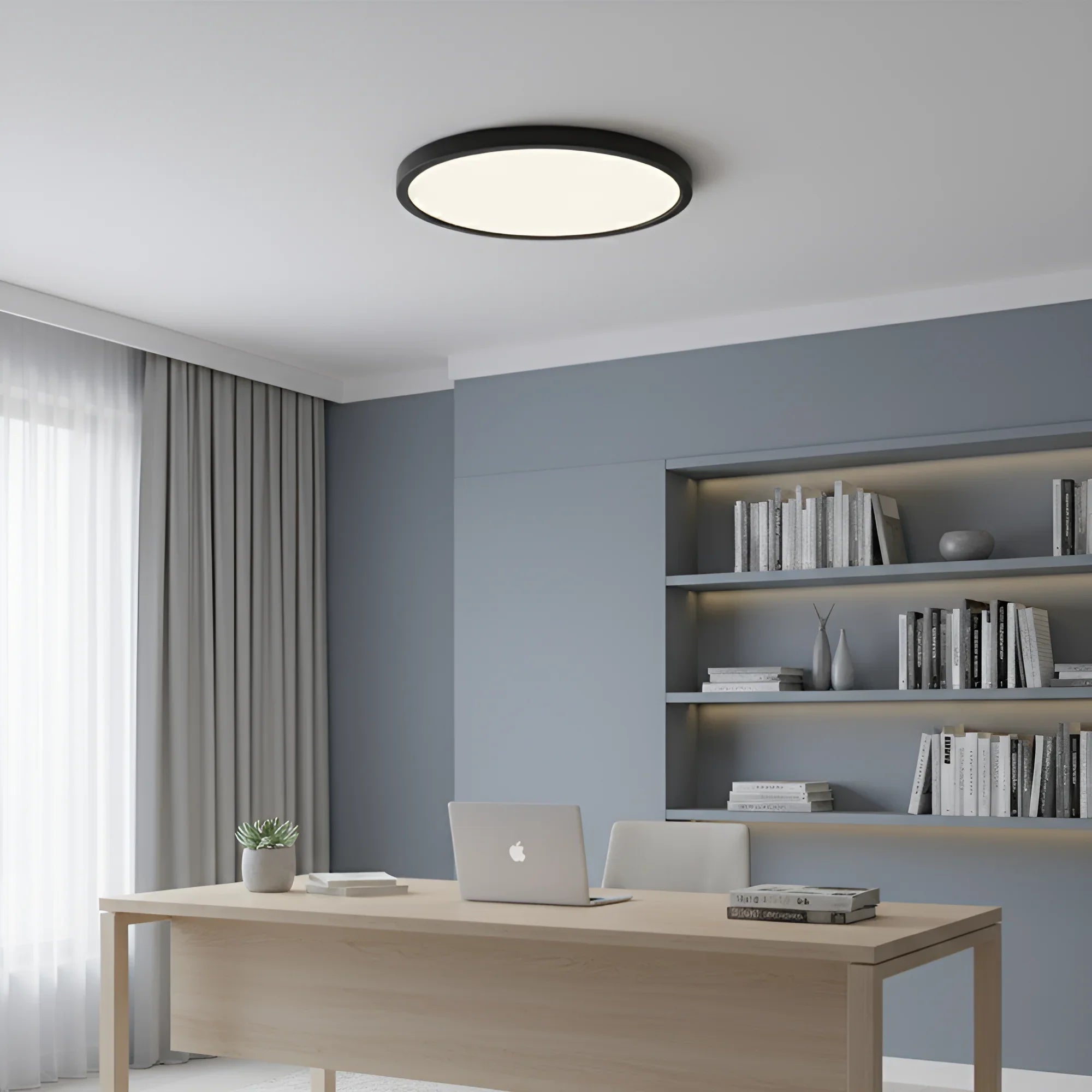 Braytron JADE LED-Deckenleuchte 25W 5CCT rund Ø300 mm – Schwarz