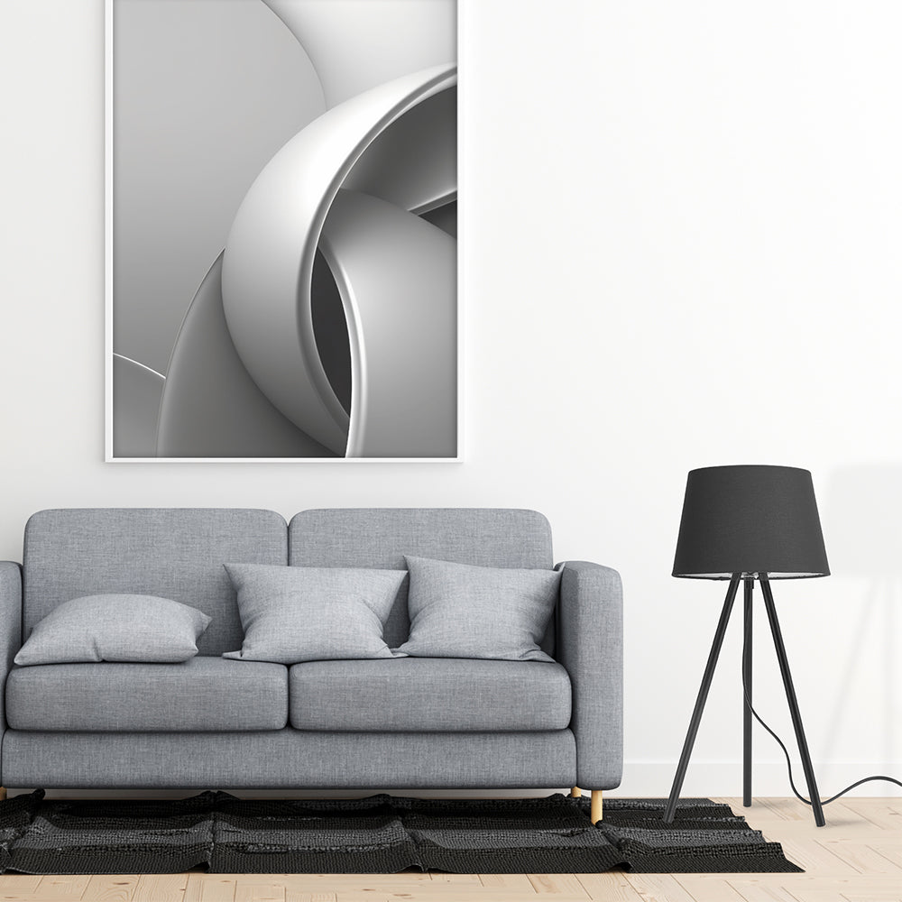 Braytron 3-Bein Beistellleuchte 48 cm E27 Fassung Modern mit Schirm Wohnzimmer Stehlampe schwarz