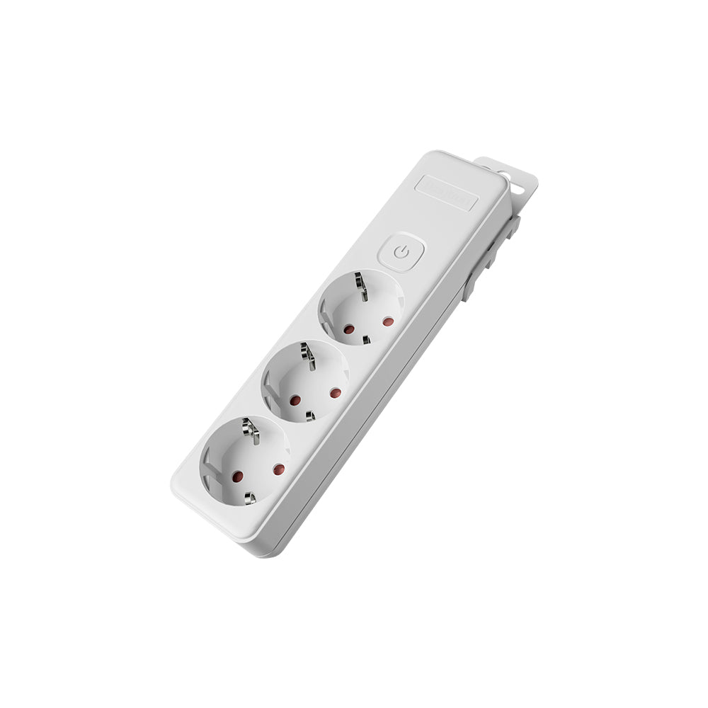 Braytron Mehrfachsteckdose 3-fach ohne Kabel, mit beleuchtetem Ein-/Ausschalter, 3680W, Kindersicherung, Steckdosenleiste für individuelle Installation mit Clip-System