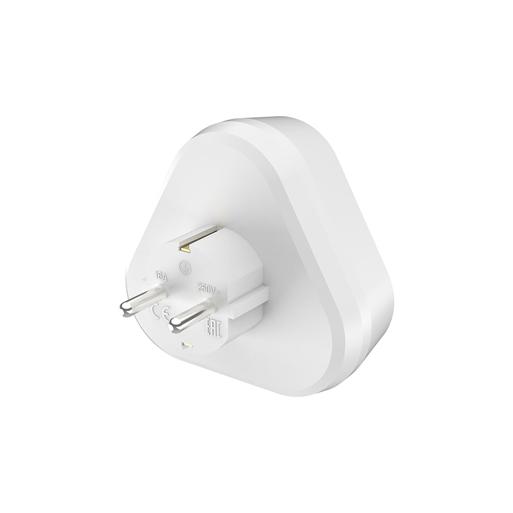 Braytron kompakter 3 Fach Mehrfachstecker Steckdosenadapter Steckdosen Typ F Steckdosenverteiler Dreiecksform