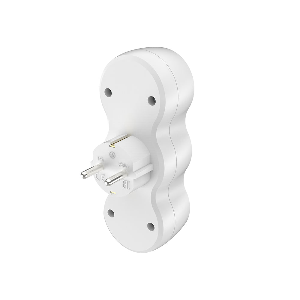 Braytron kompakter 3 Fach Mehrfachstecker Steckdosenadapter Steckdosen Typ F Steckdosenverteiler mit Kindersicherung