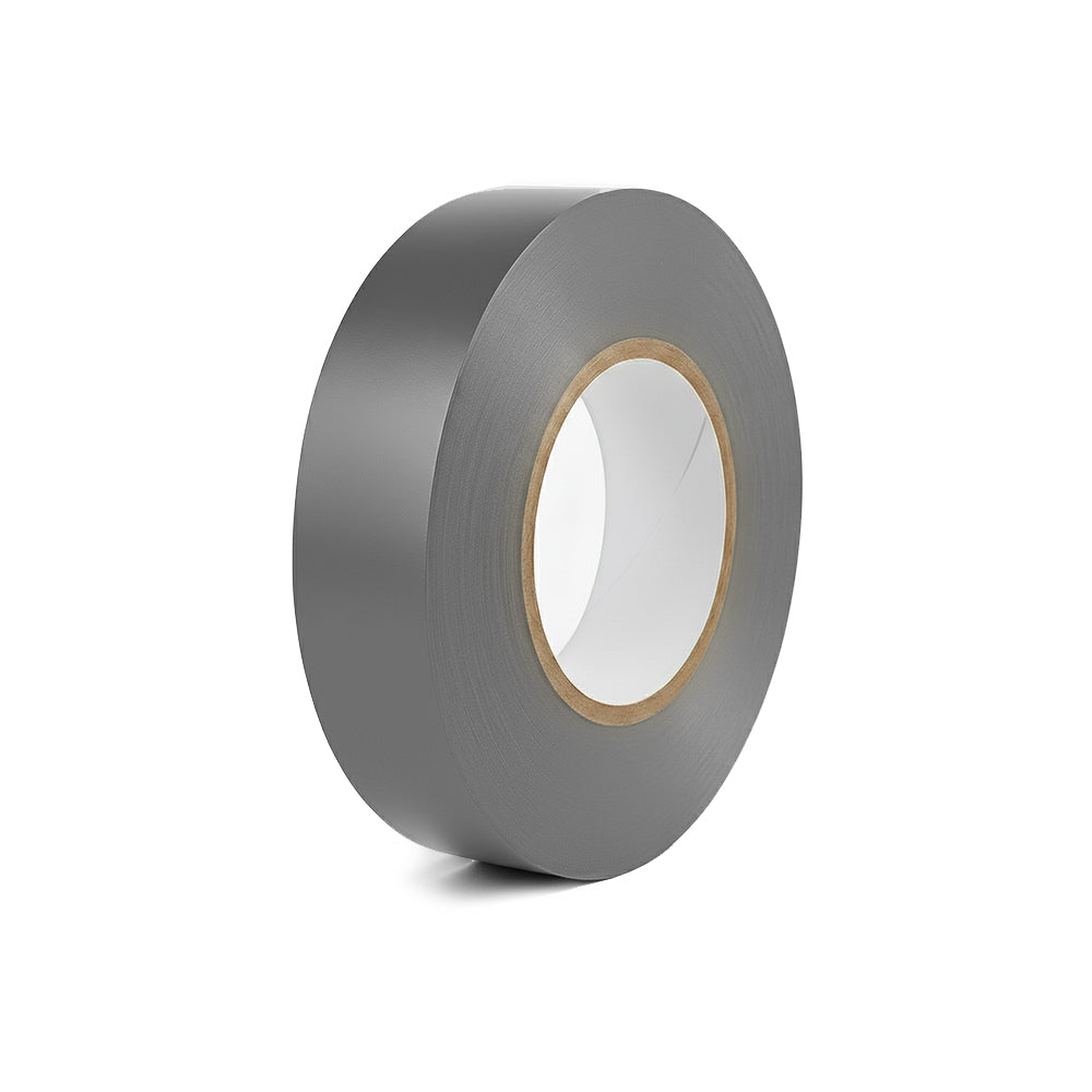Braytron PVC Isolierband Schwarz 19 mm x 18 m – stark haftendes Elektroband zum Isolieren, Bündeln und Reparieren von Kabeln – Elektriker Klebeband – 10 Rollen (10er Pack) (grau)