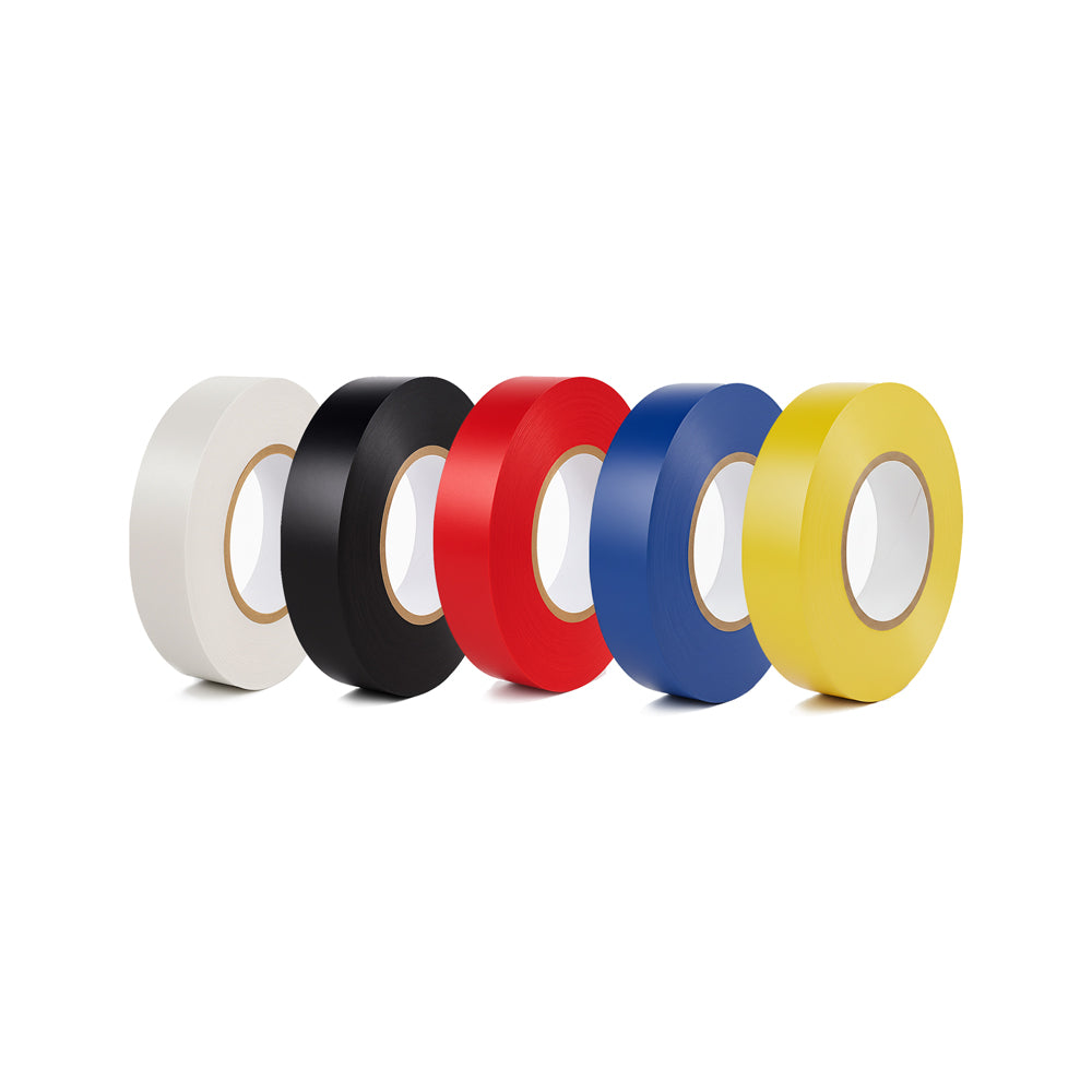 Braytron PVC Isolierband Schwarz 19 mm x 18 m – stark haftendes Elektroband zum Isolieren, Bündeln und Reparieren von Kabeln – Elektriker Klebeband – 10 Rollen (10er Pack) (blau)