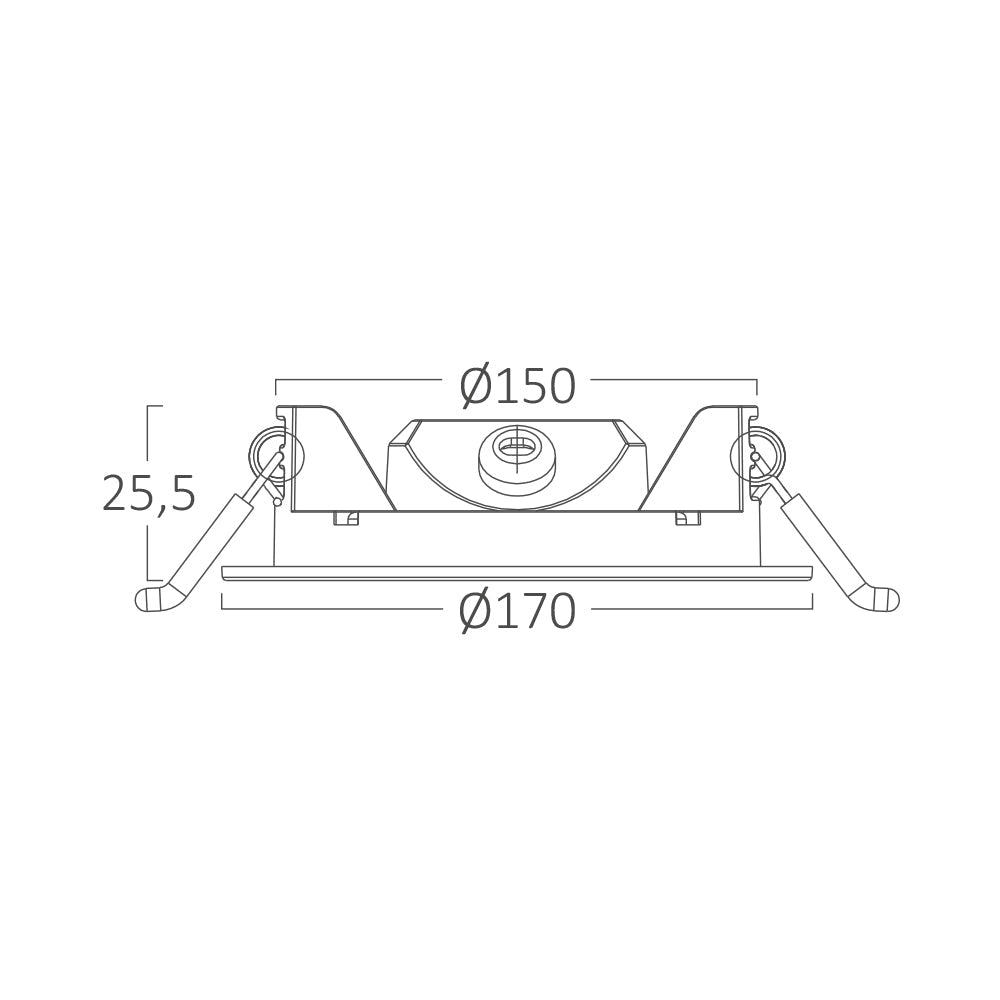 Braytron LED Einbaupanel 12W 3CCT rund Ø170 mm 1120 lm – Weiß