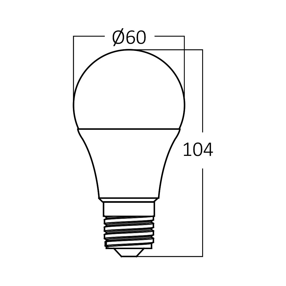 Braytron LED-Lampe E27 9W 4000K Neutralweiß A60 806 lm dimmbar – Weiß