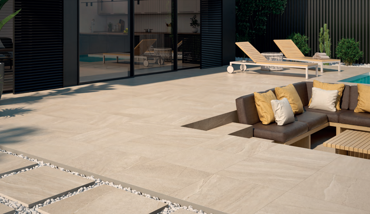 Terrassenplatten Eddystone arena matt rekt. 60 x 60 x 2 cm, F20371