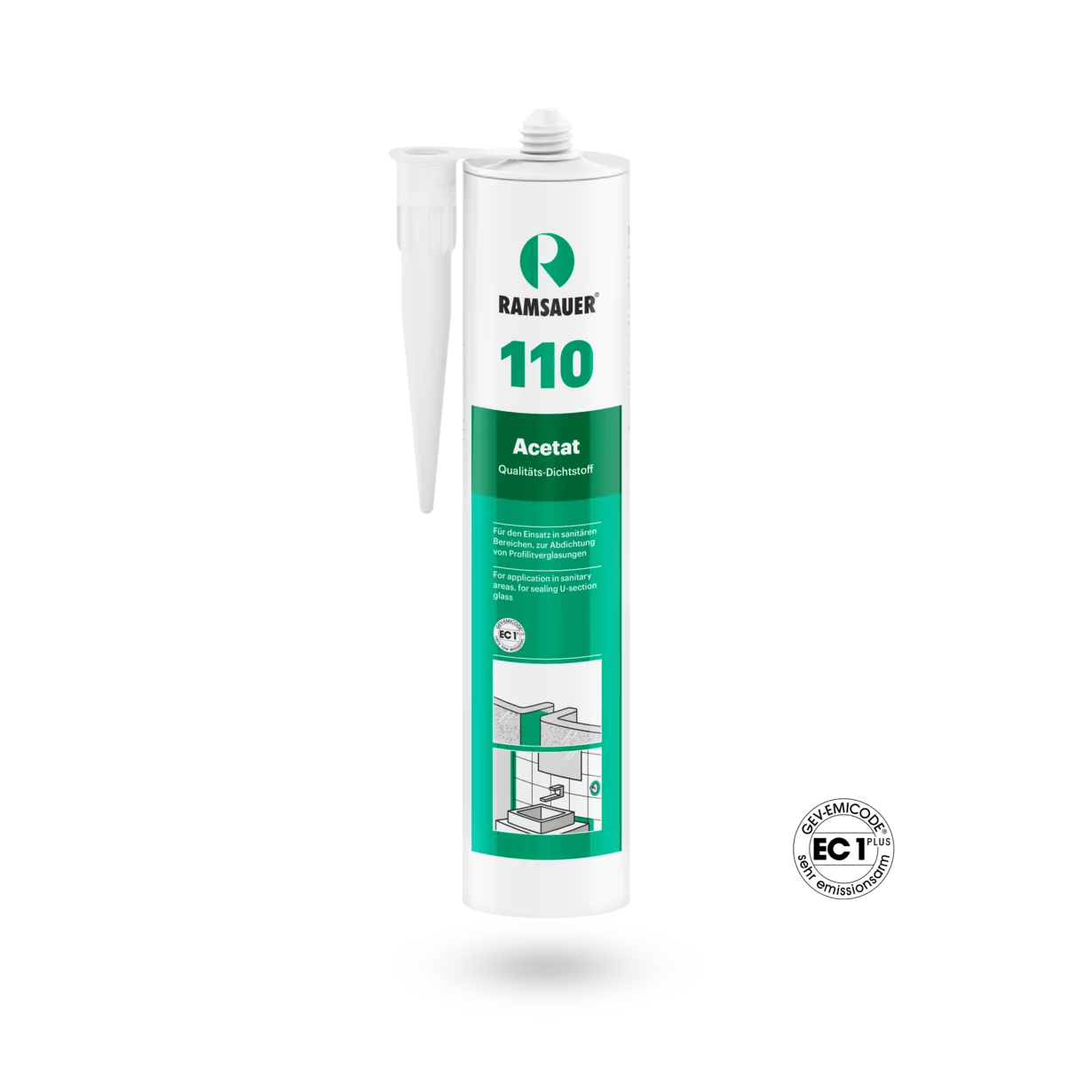 RAMSAUER  Silikon Acetat 110 weiß 310ml, F10178