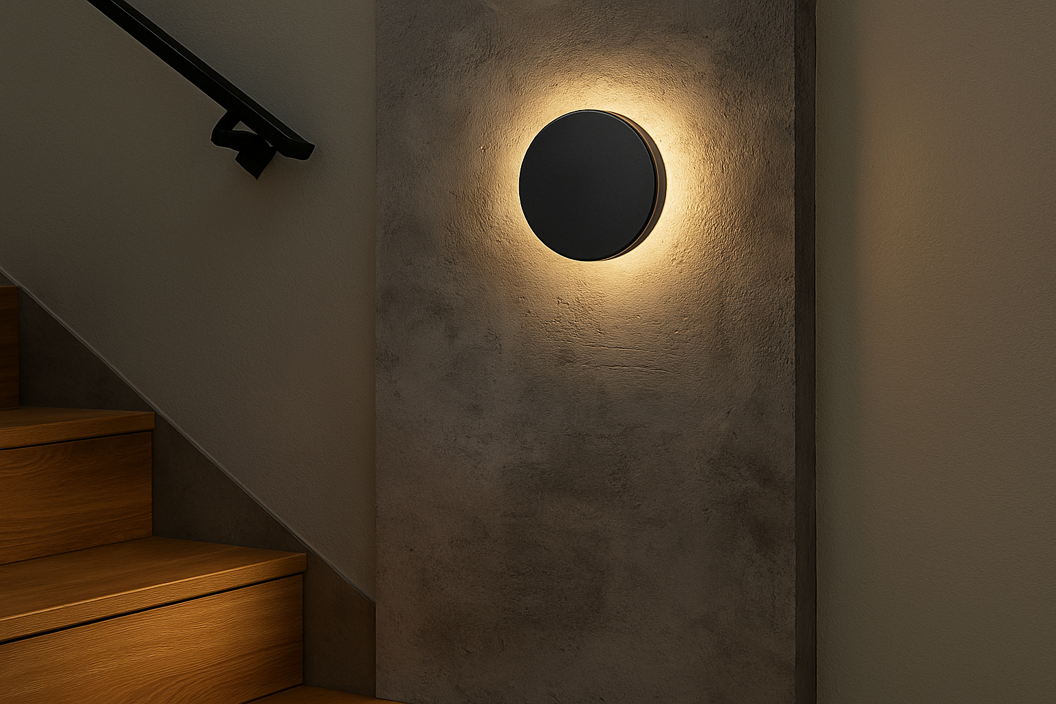Braytron Palermo LED Außenwandleuchte 12W 3CCT rund IP65 Ø220 mm – Schwarz