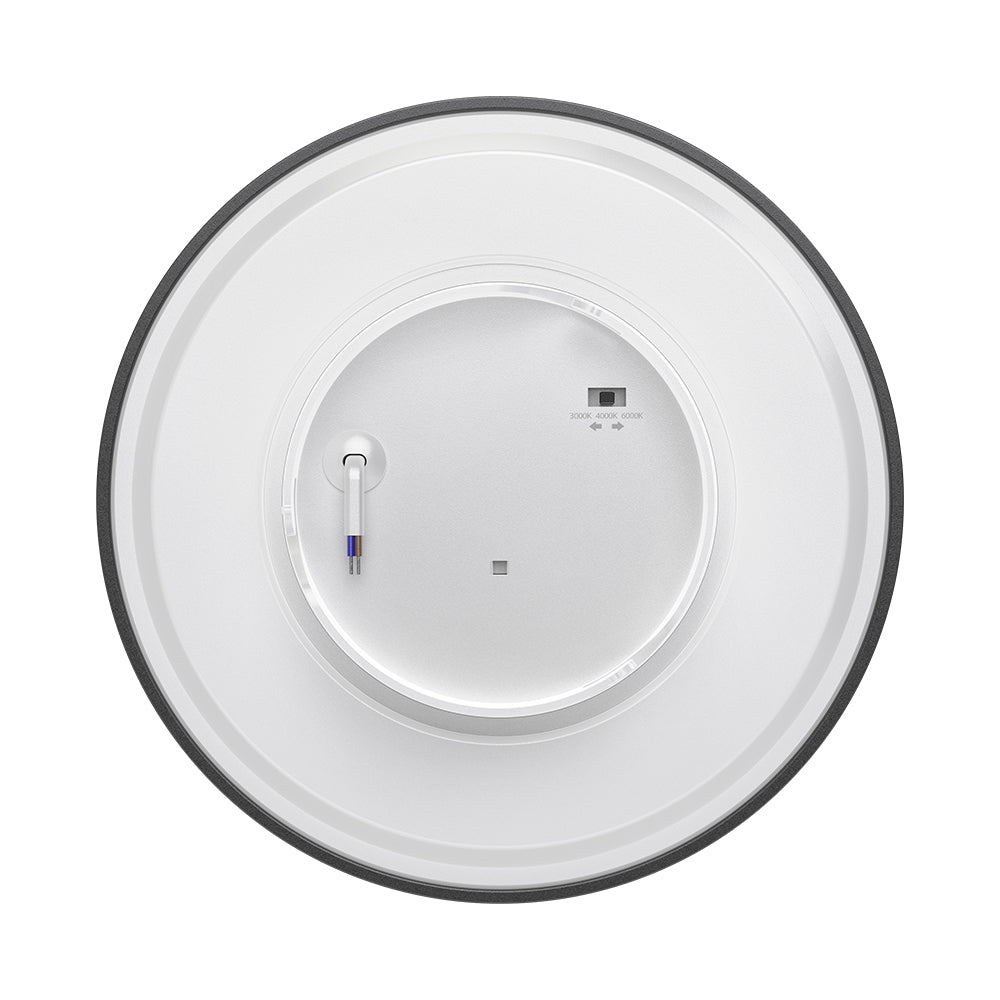 Braytron Palermo LED Außenwandleuchte 12W 3CCT rund IP65 Ø220 mm – Schwarz