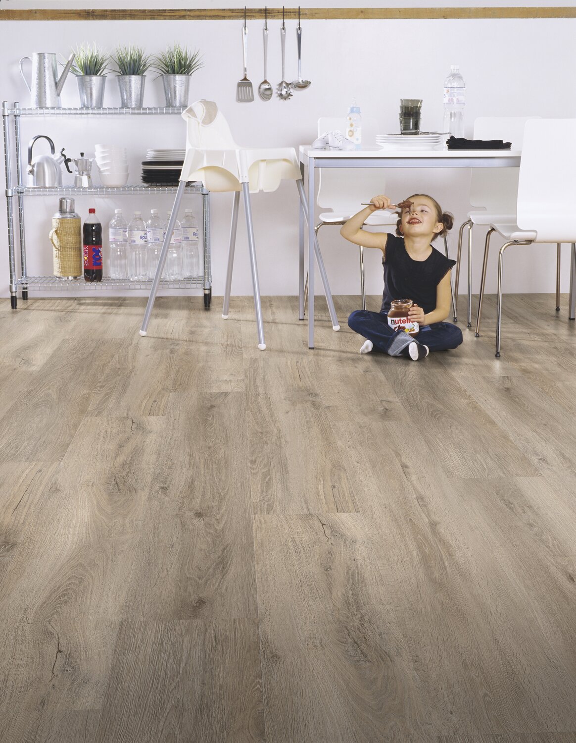 Vinylboden Virtuo 30 Rigid Acoustic Baita taupe Landhausdiele 22,90 x 149,20 cm, F21156