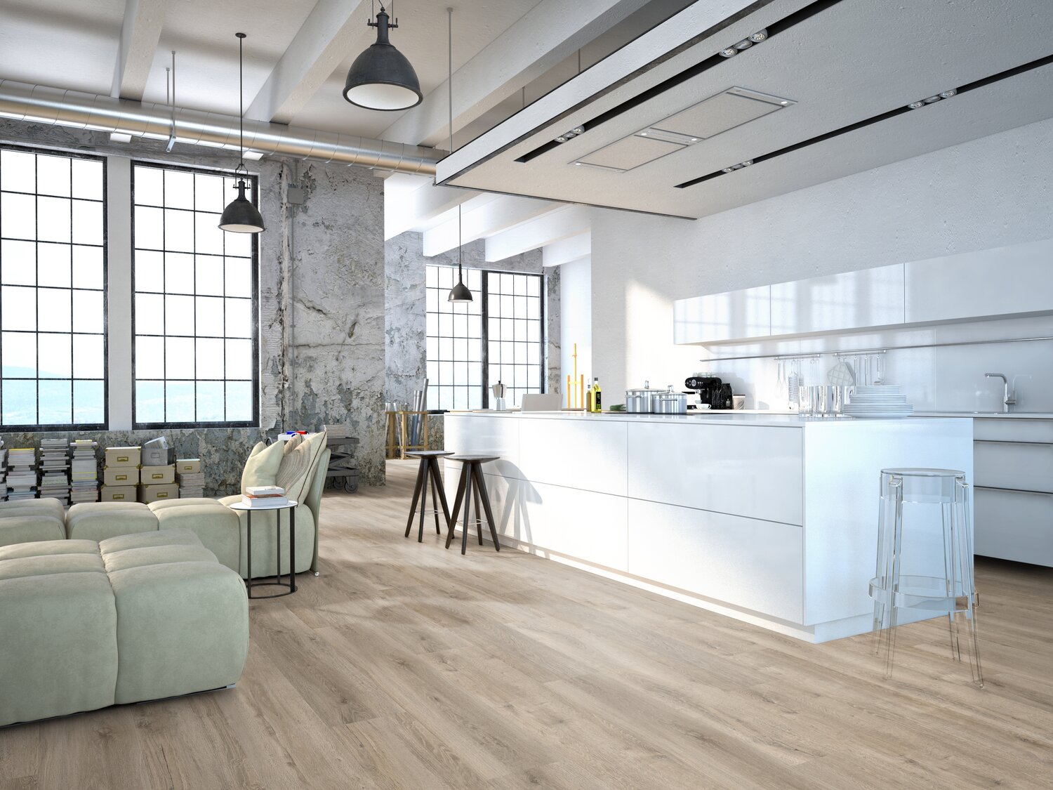 Vinylboden Virtuo 30 Rigid Acoustic Baita taupe Landhausdiele 22,90 x 149,20 cm, F21156