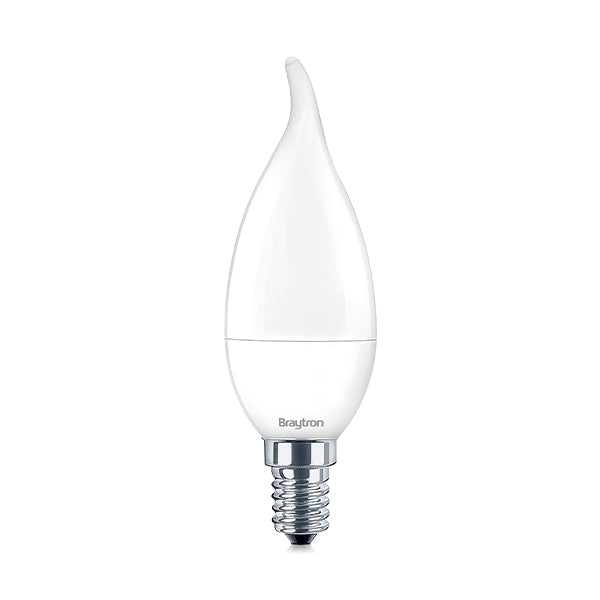 Braytron LED Leuchtmittel E14 5W Warmweiß 3000K 470 lm Kerzenform Ersetzt 40W Glühbirne IP20