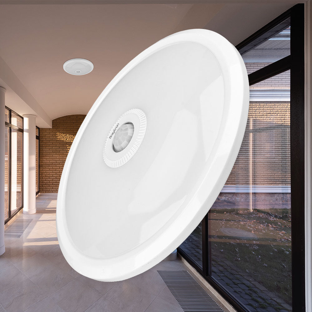 LED 15W Deckenleuchte mit Bewegungsmelder Sensor Deckenlicht Rund  Ø28,5 cm IP20