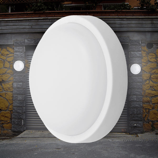 Braytron LED 12W Wand Decken Leuchte Feuchtraumleuchte Keller Außen Flur Garage 3000K IP54 Bad