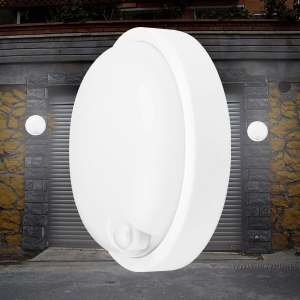 LED 15W Wandleuchte Bewegungsmelder Sensor Feuchtraumleuchte Außen Garage 6500K