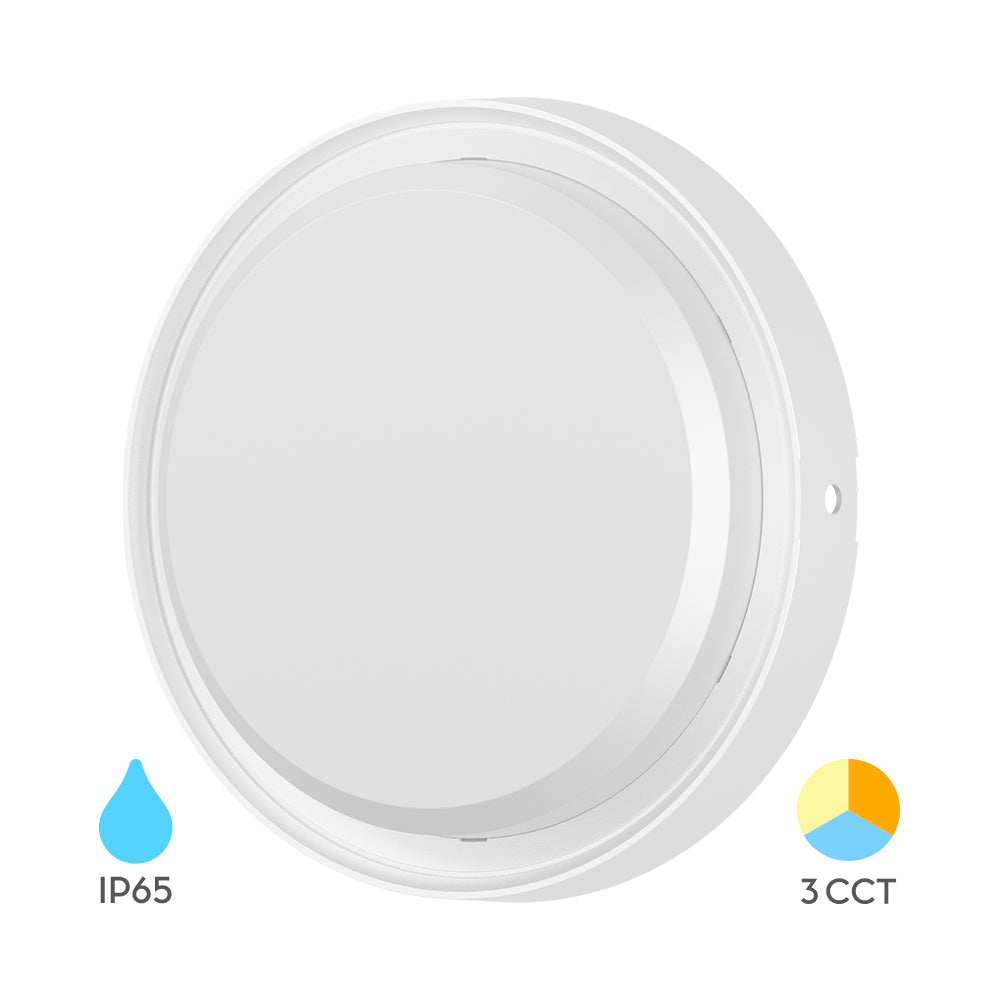 Braytron moderne LED Wandleuchte Deckenleuchte Deckenlicht 12W IP65 3in1 Außenleuchte Eingang weiß