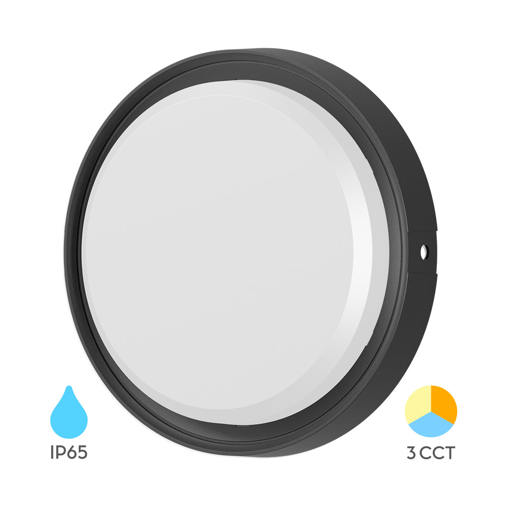 Braytron moderne LED Wandleuchte Deckenleuchte Deckenlicht 18W IP65 3in1 Außenleuchte schwarz
