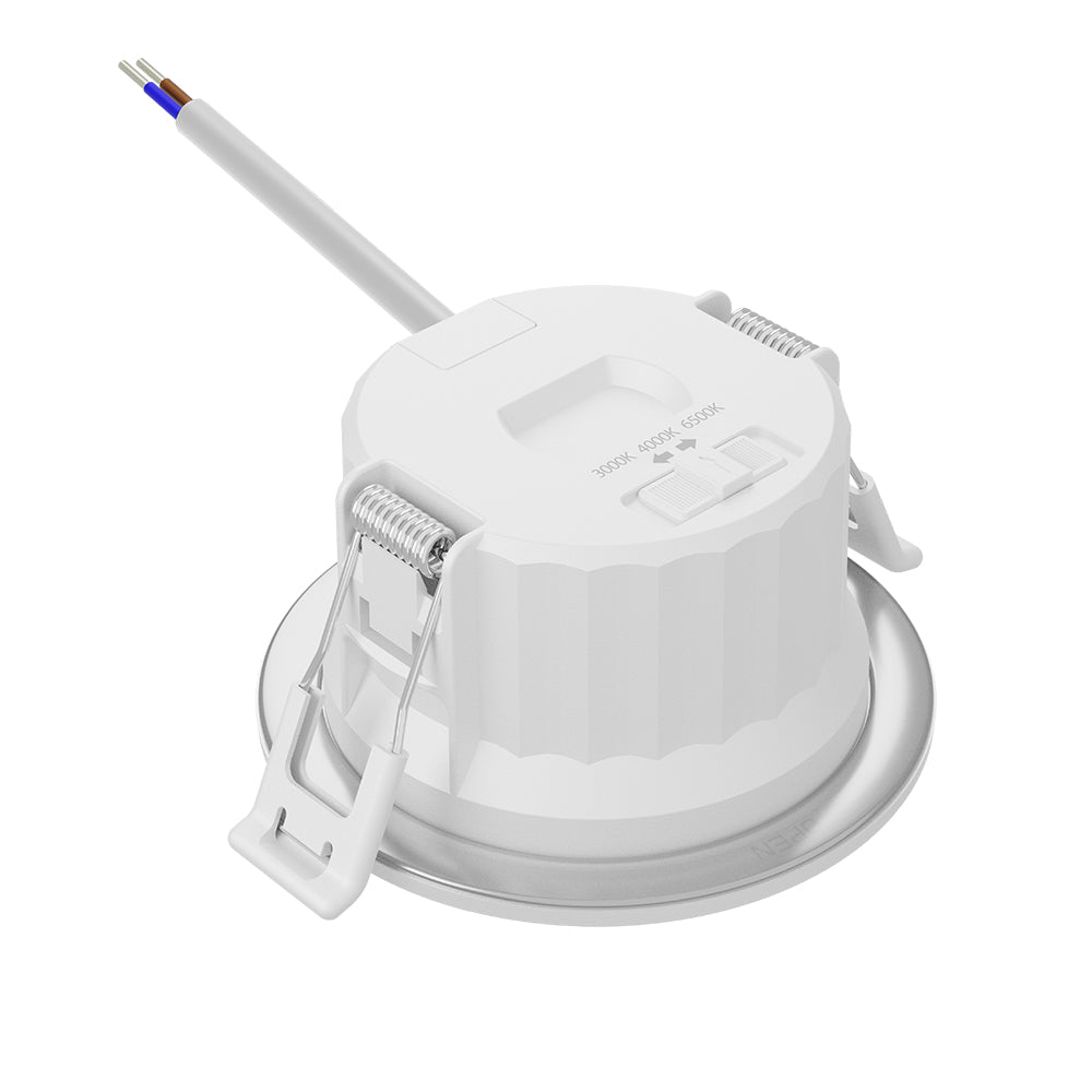Braytron  LED 9W Einbaustrahler 68mm IP54 3CCT Feuchtraum Deckenstrahler Spot Badezimmer weiß