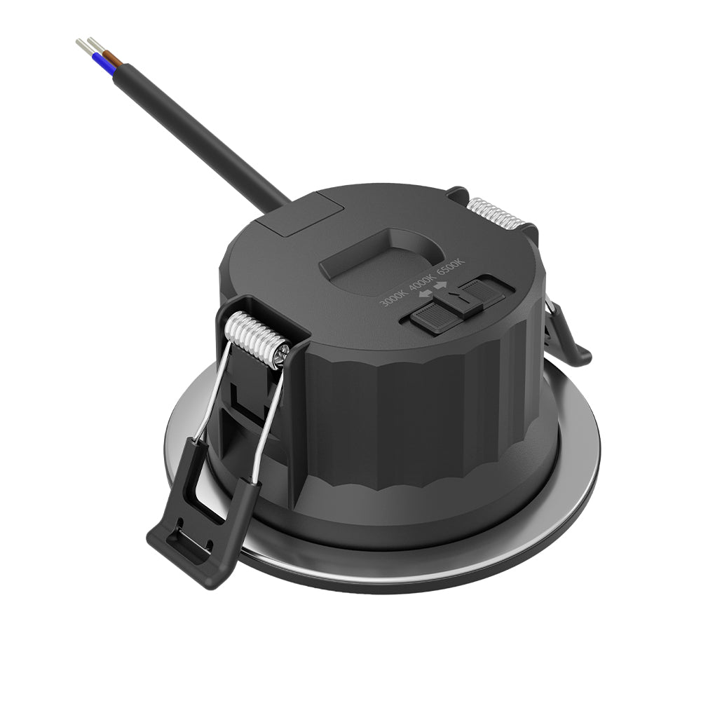 Braytron  LED 9W Einbaustrahler 68mm IP54 3CCT Feuchtraum Deckenstrahler Spot Badezimmer Schwarz